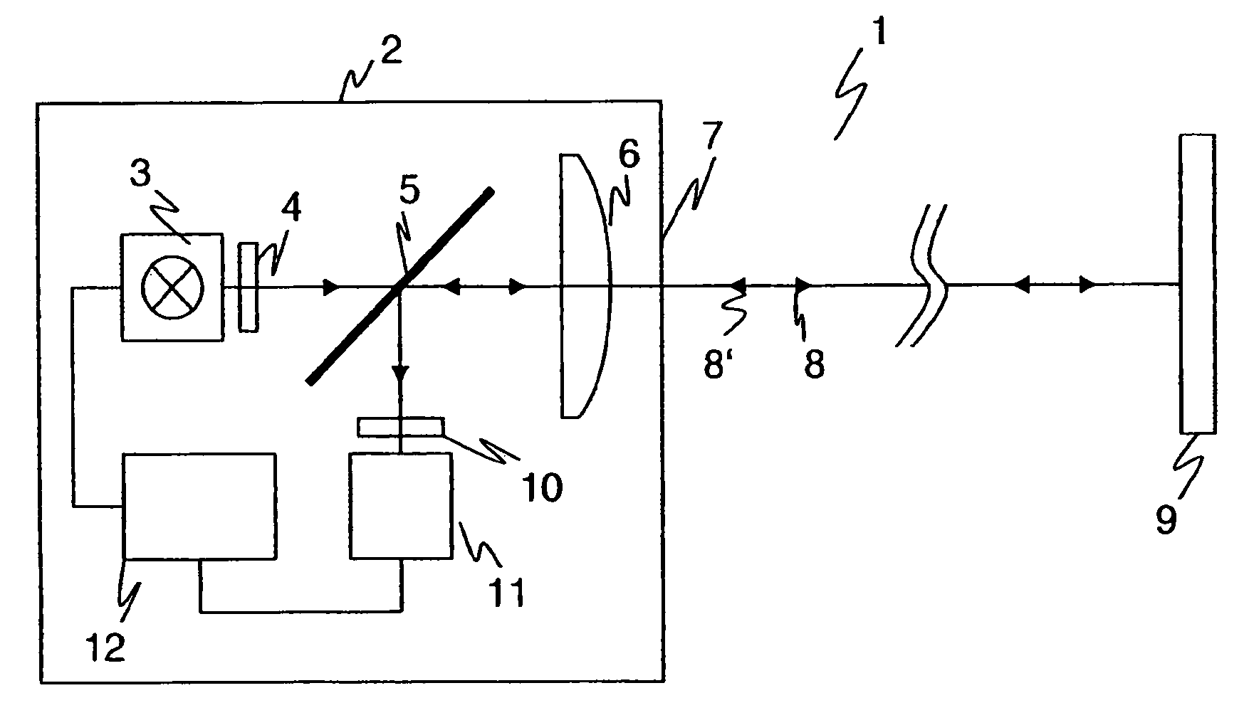 Optoelectronic sensor and method for detecting objects with polarized light