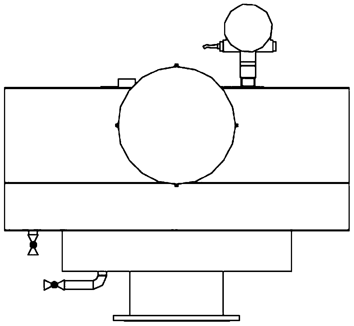 A liquid-sealed safety breathing valve with positive and negative pressure backflow