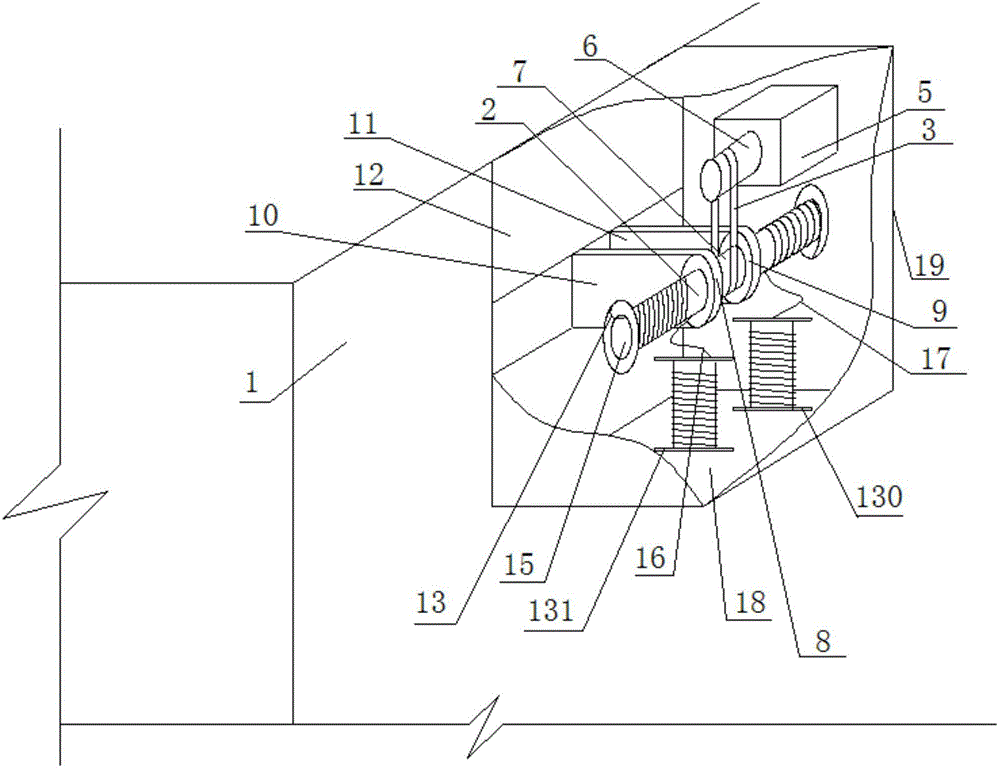 Rope paying-off device with fire extinguishment and rescue functions