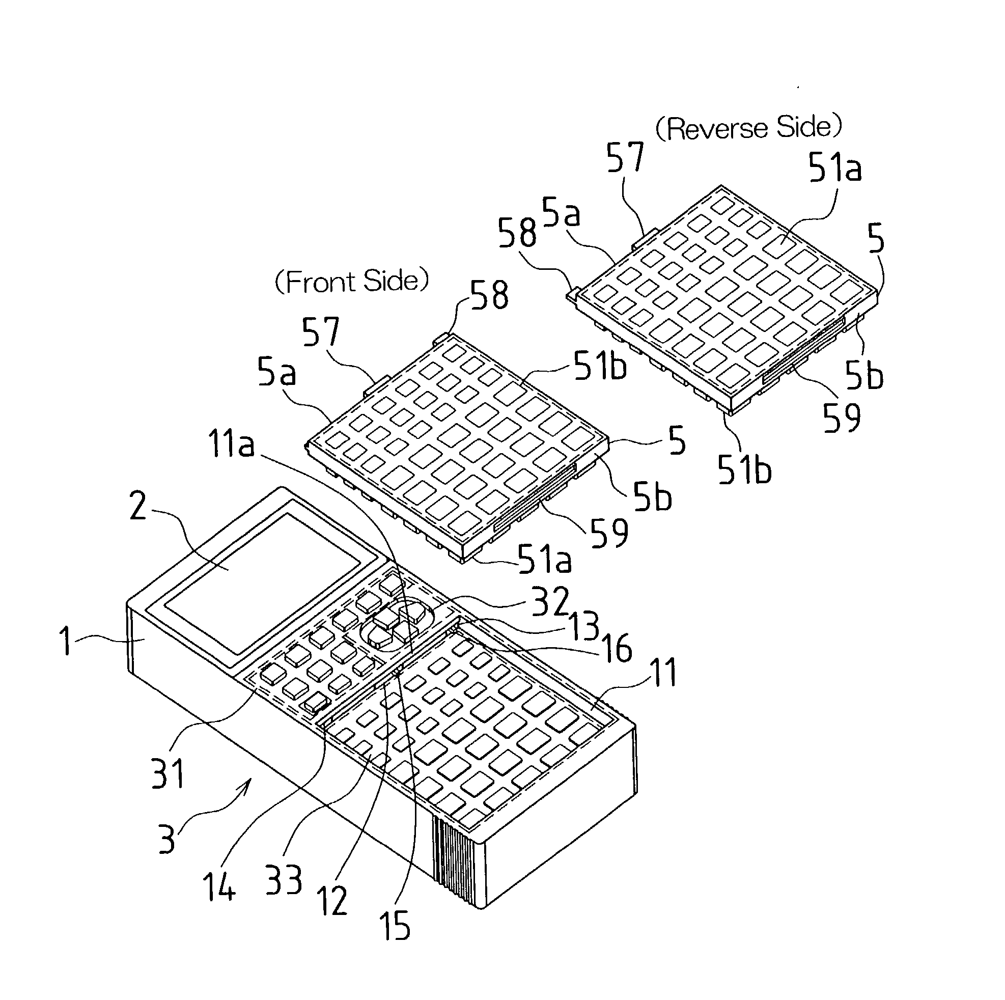 Reversible keyboard and information processor