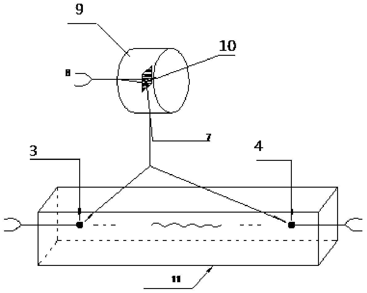 Piezoelectric ceramic sensitive module and hydraulic concrete structure health monitoring test platform