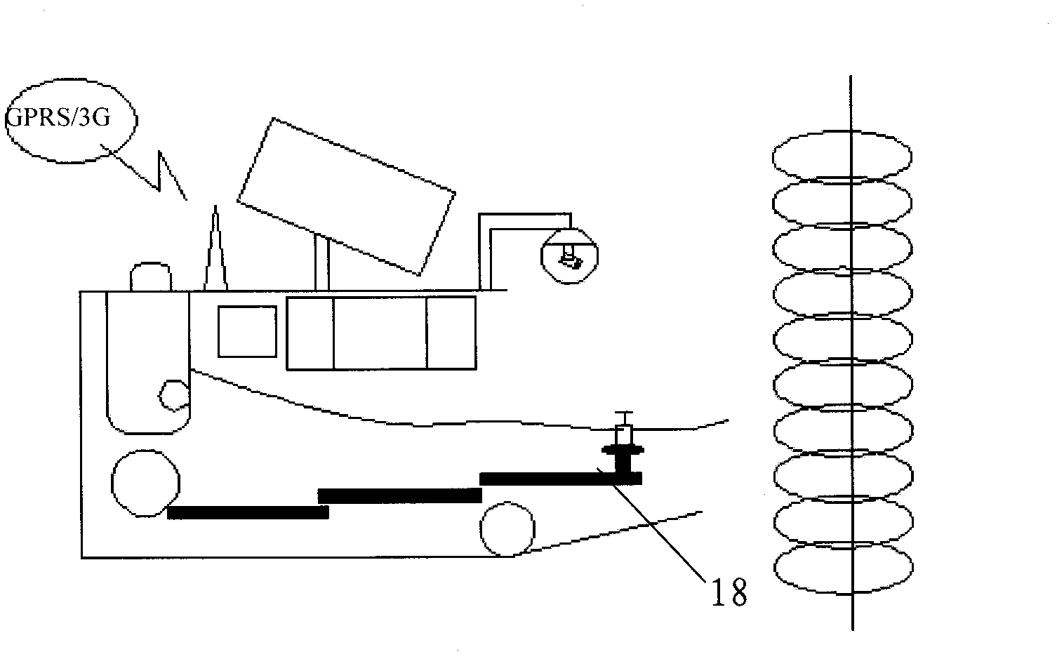 Online type high voltage silicon rubber material detection apparatus