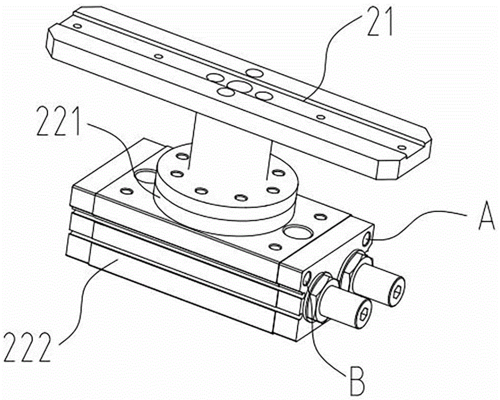 Double-station feeding and discharging device