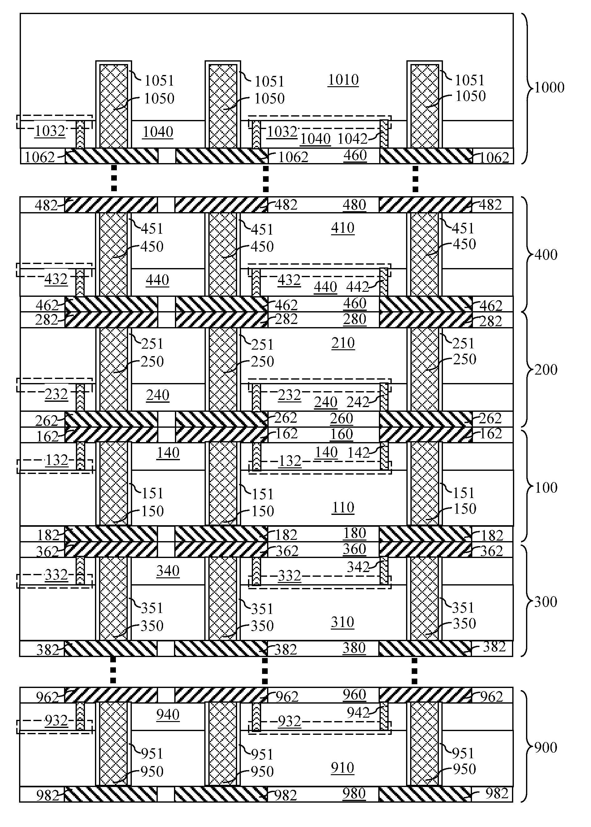 Bow-balanced 3D chip stacking