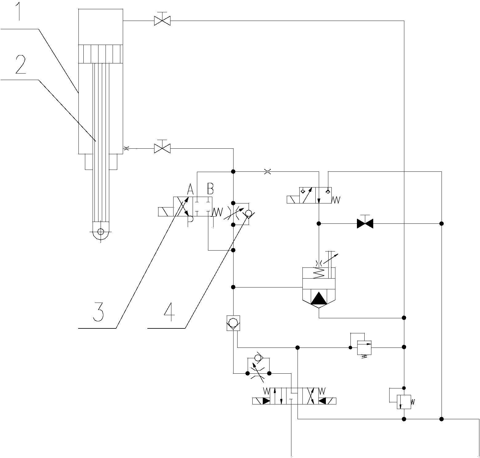 Hydraulic system with buffer function