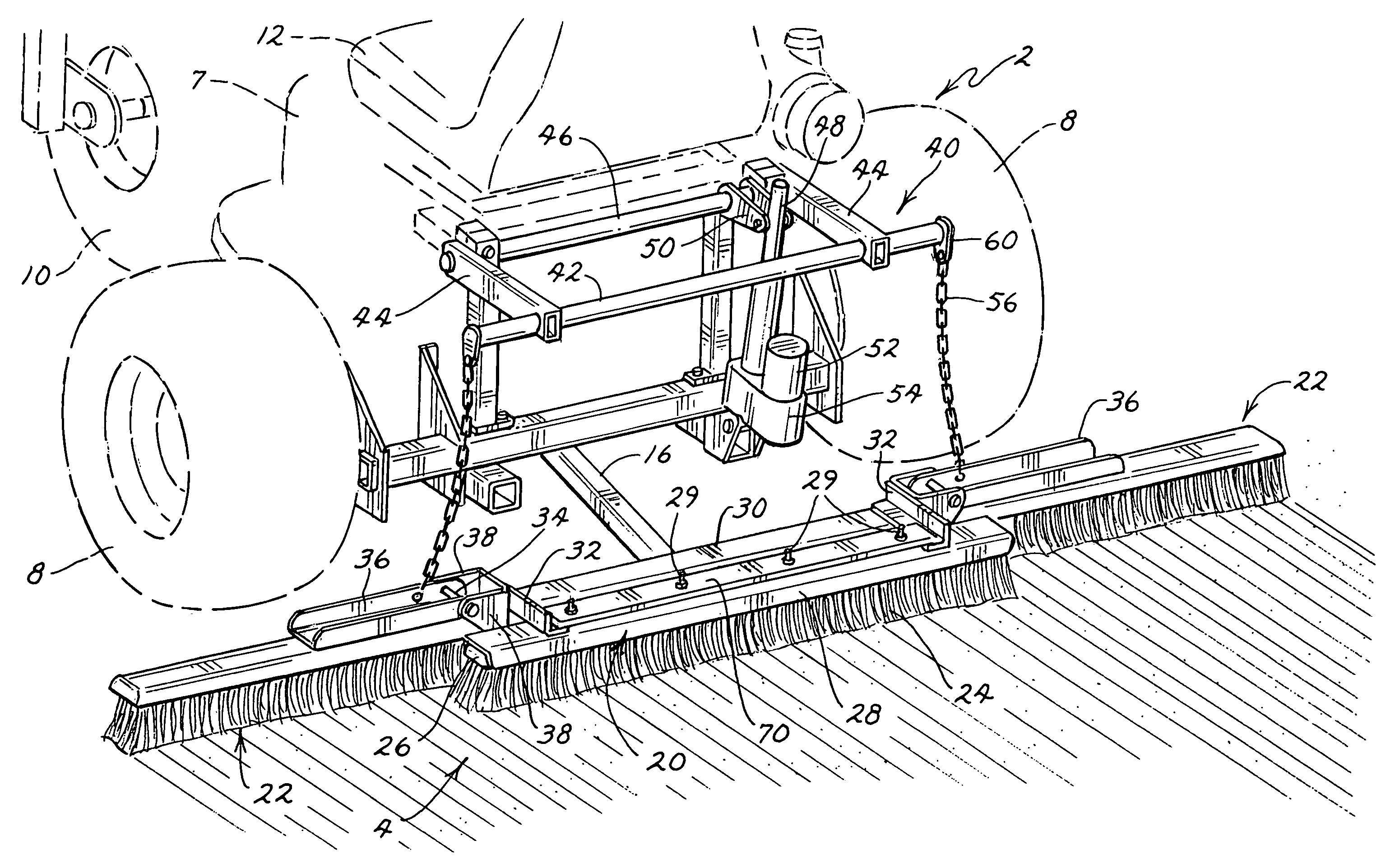 Powered ZRT sand grooming vehicle and grooming brush rake