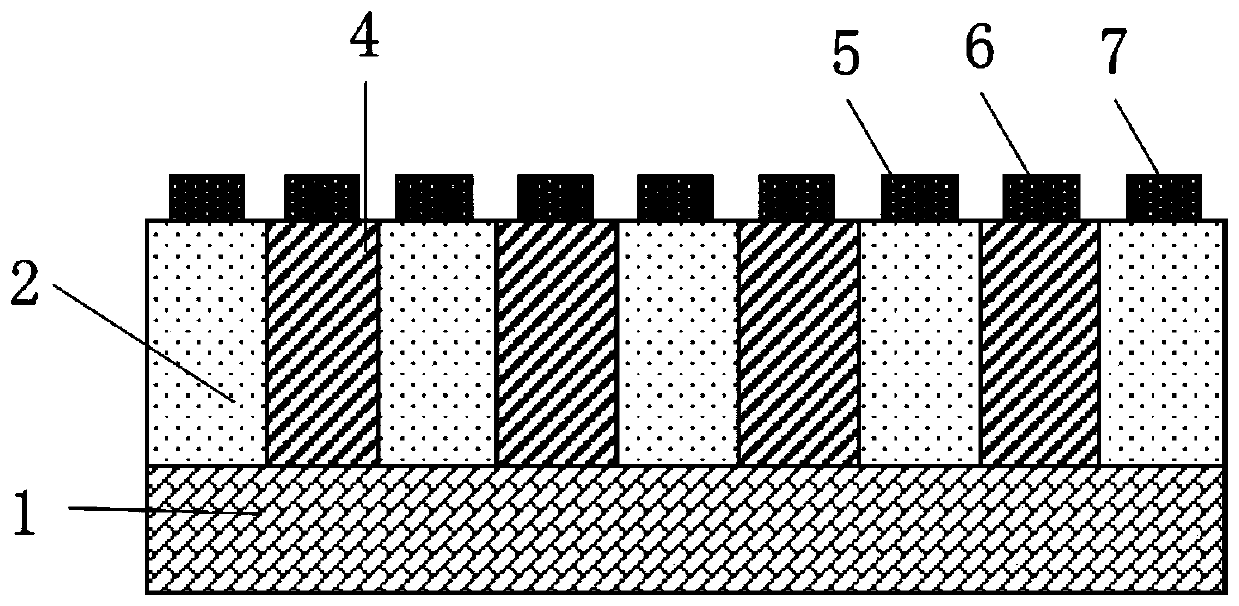 Oxidation level heterogeneous p-n junction structure device and preparation method thereof