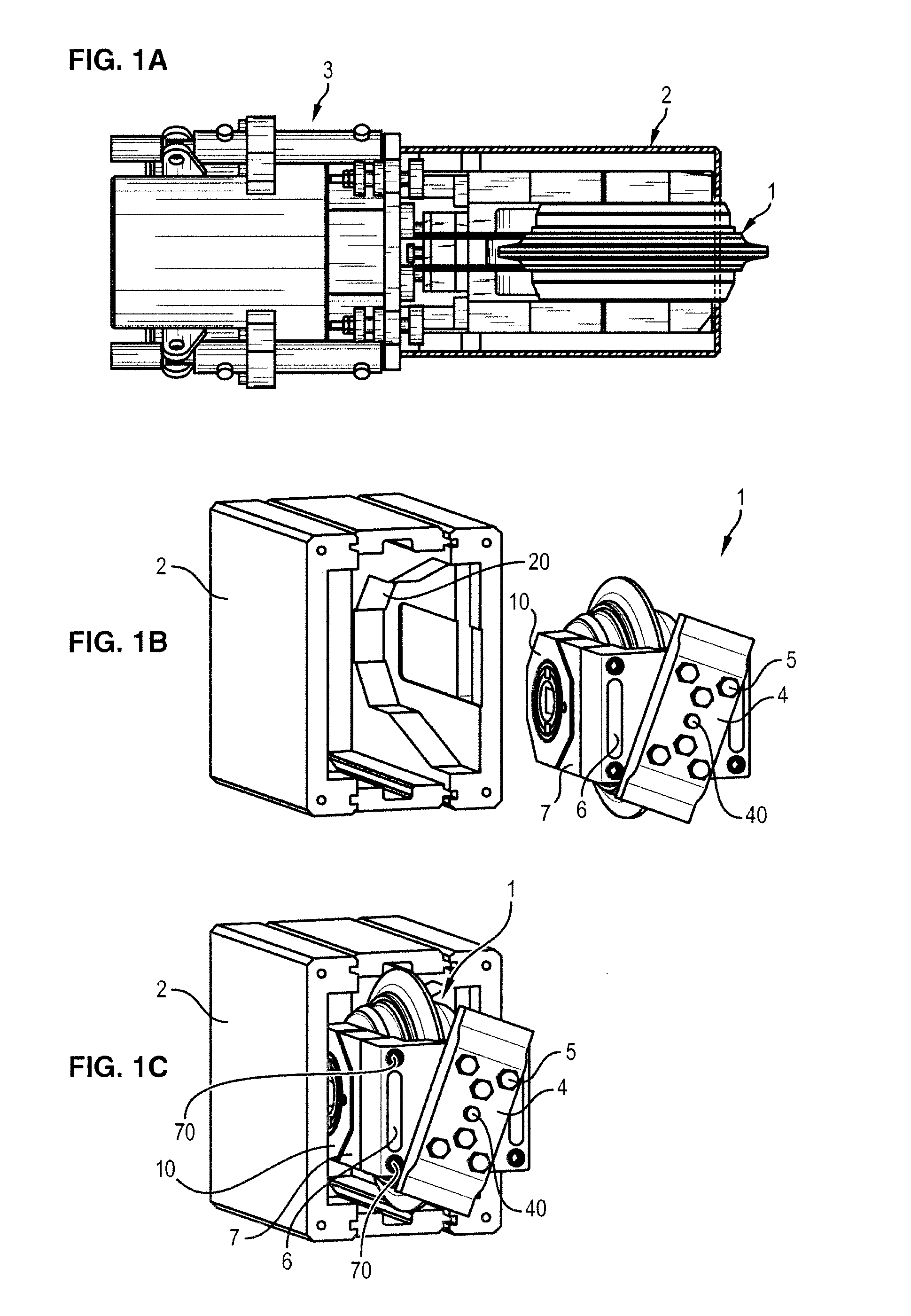 Method for replacing a tunnel boring machine roller cutter, handling device and roller cutter suited to such a method