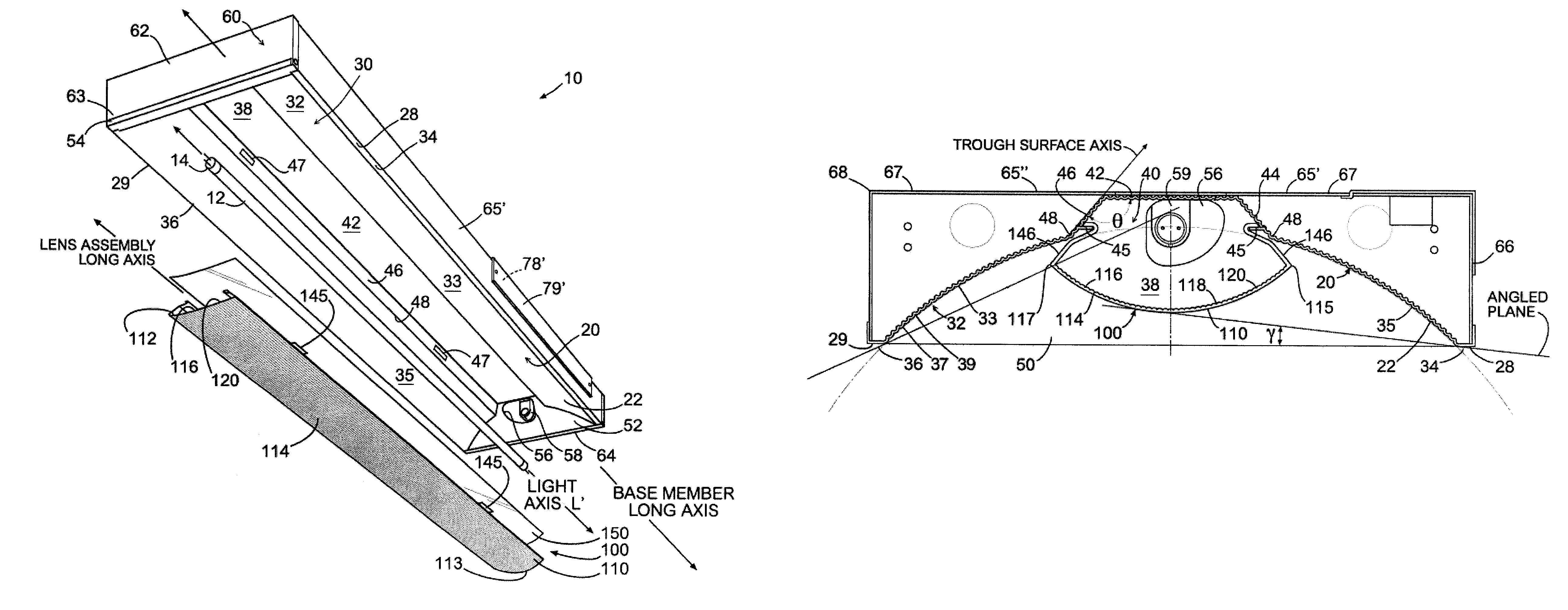 Light fixture and lens assembly for same