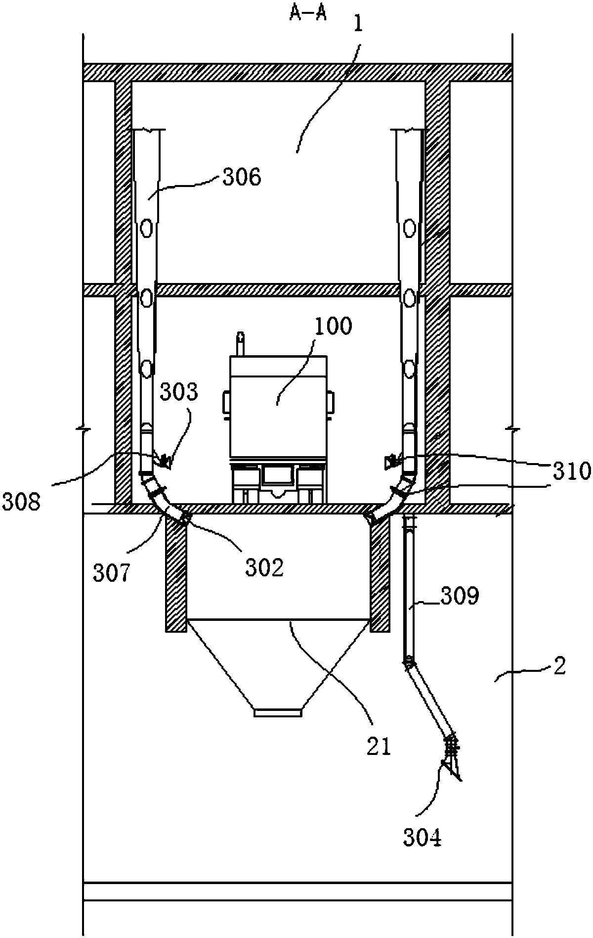 Warehousing system used for truck unloading