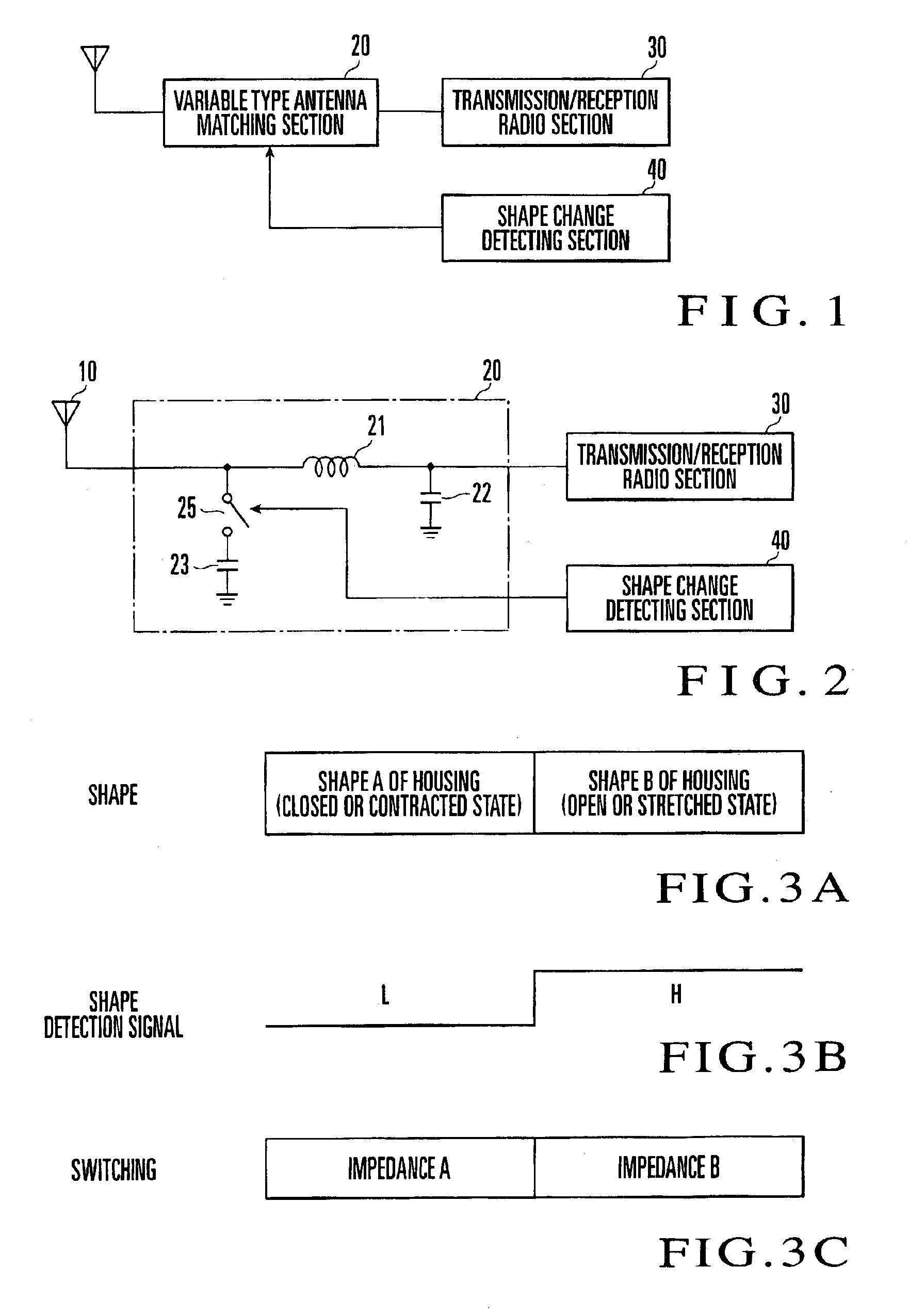 Variable type antenna matching circuit