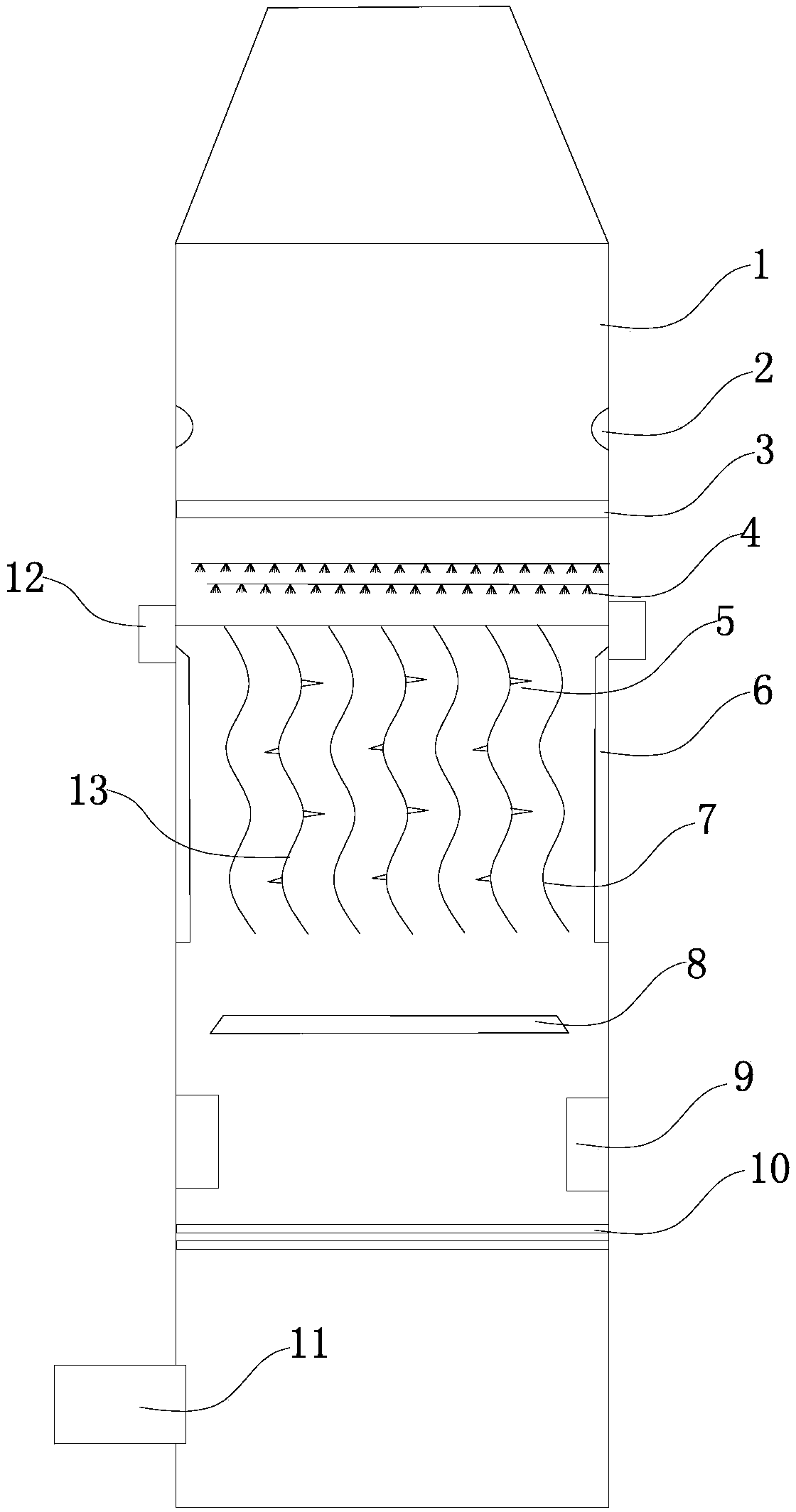 Wet electric dust remover