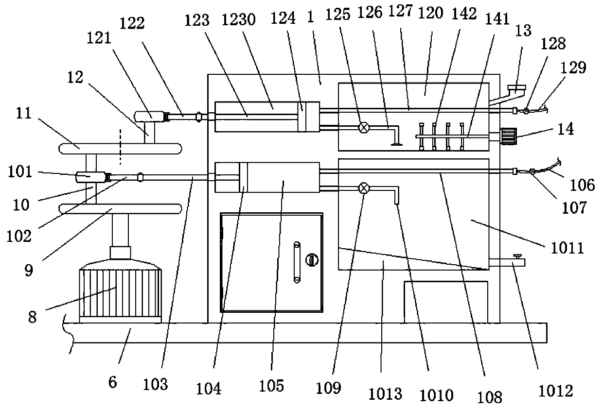 Oral clinical cleaning spray-washing device