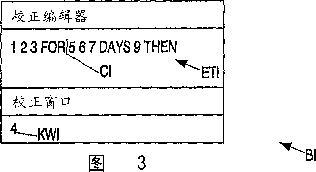 Correcting a text recognized by speech recognition through comparison of phonetic sequences in the recognized text with a phonetic transcription of a manually input correction word