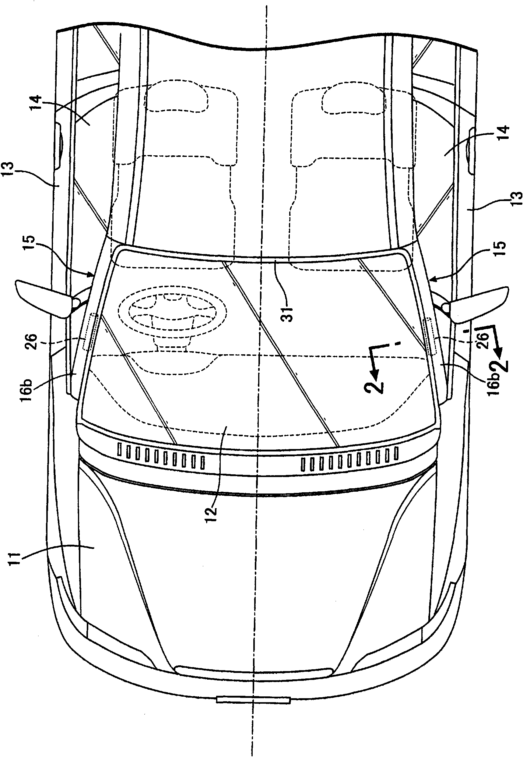 Pedestrian protection airbag device