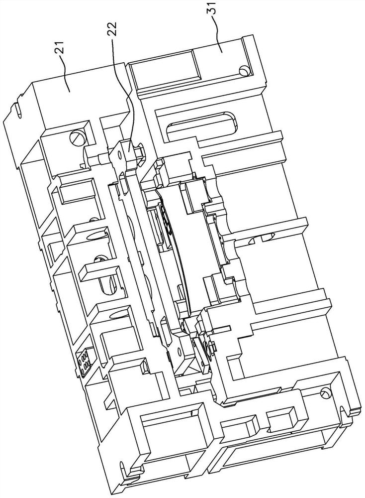 Double-tapered-wedge mechanism for achieving negative angle forming in progressive die