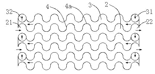 Separator type heat exchange method and separator type heat exchange device