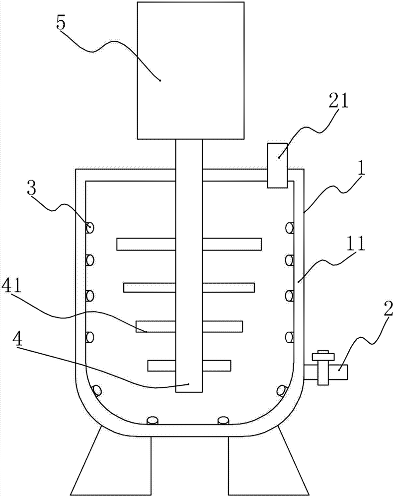 Hot air mixing reaction device