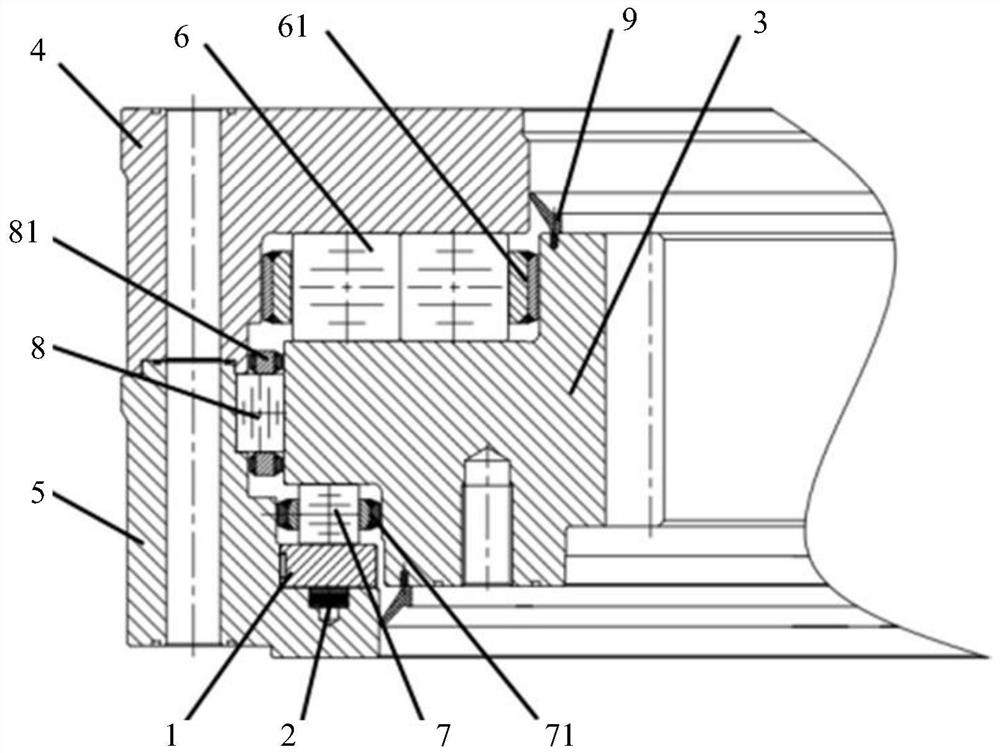 Heading machine main bearing outer ring and heading machine main bearing