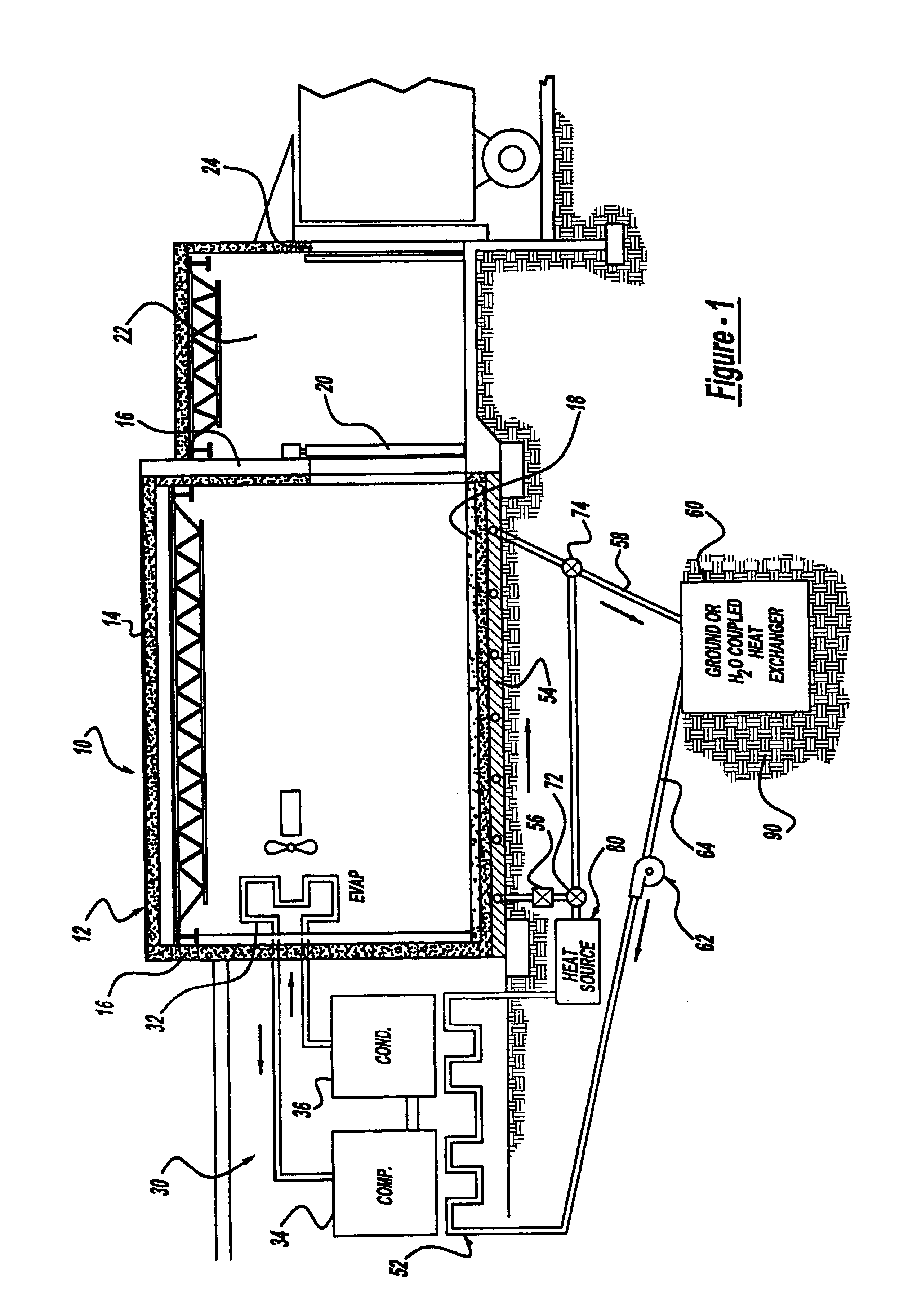 Energy transfer system for cold storage facilities