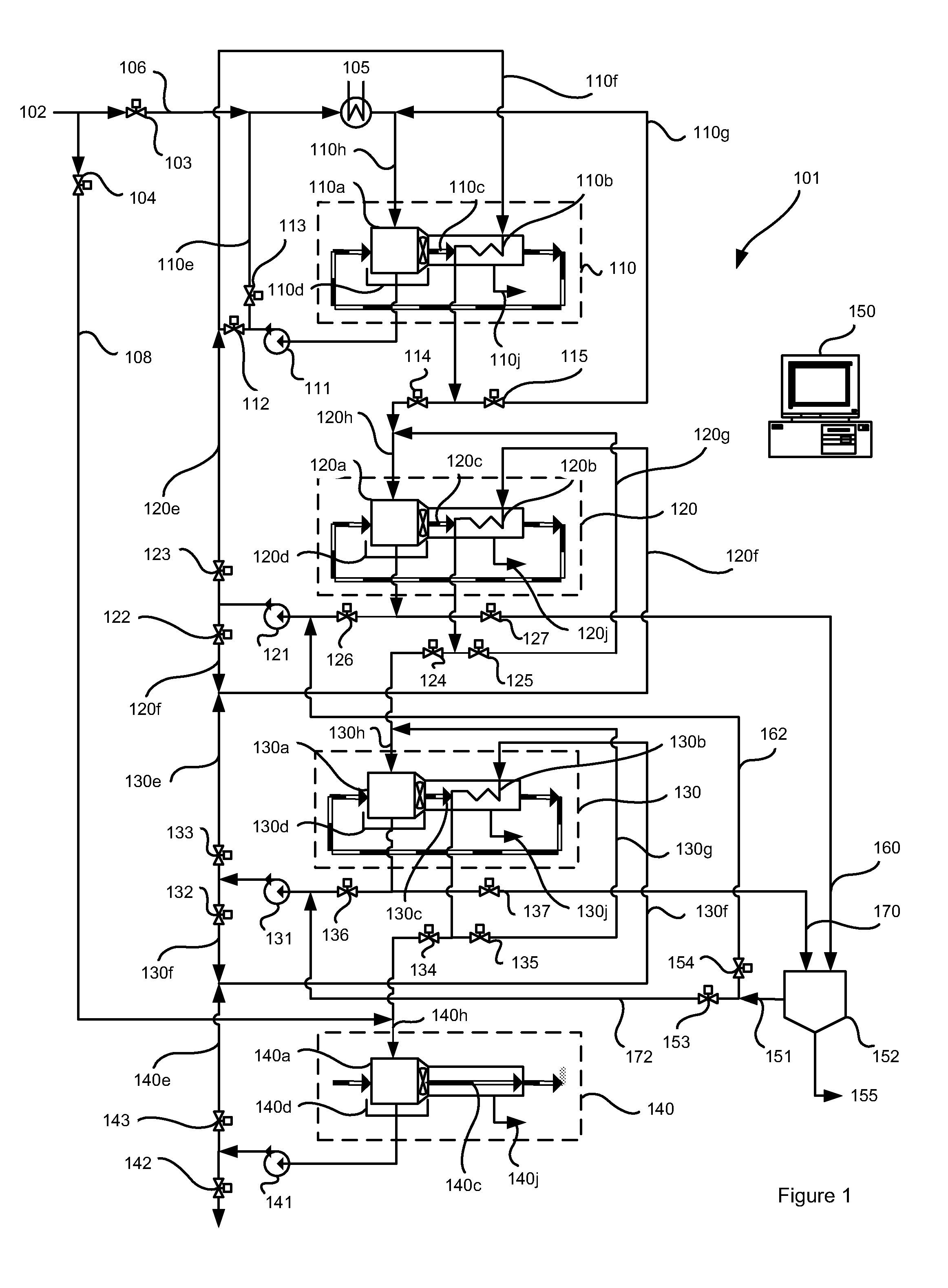 Multiple effect concentration swap de-scaling system