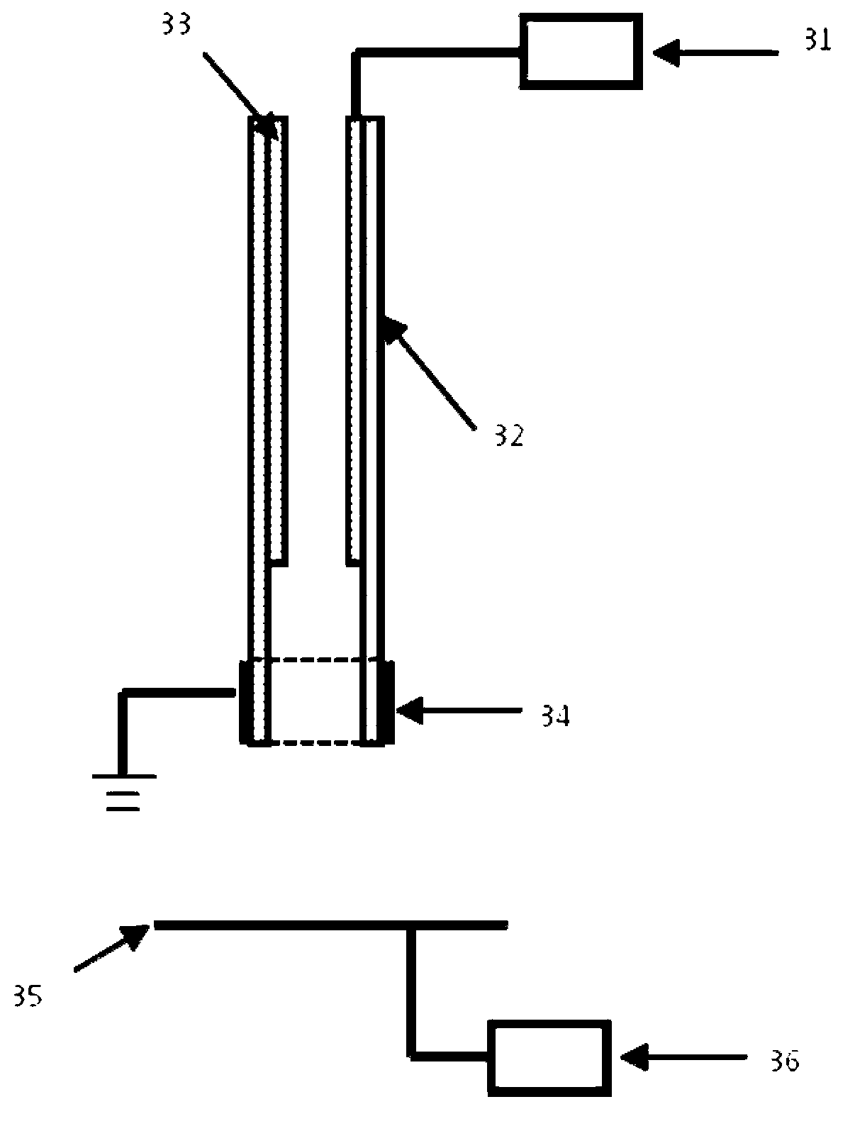 Plasma jet device with suspension electrode