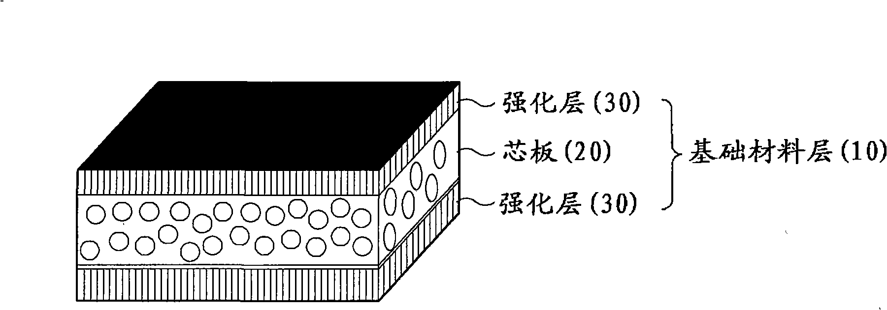 Base material for vehicle head liner