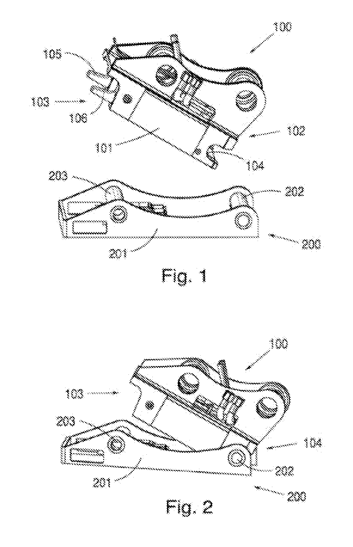 Implement attachment having a hydraulically controlled locking function