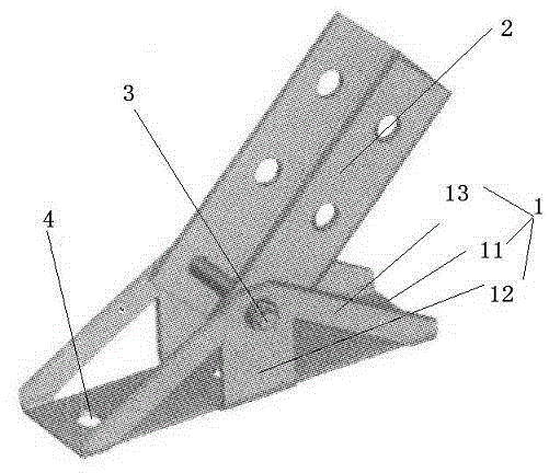 Corner connecting piece special for solar photovoltaic support