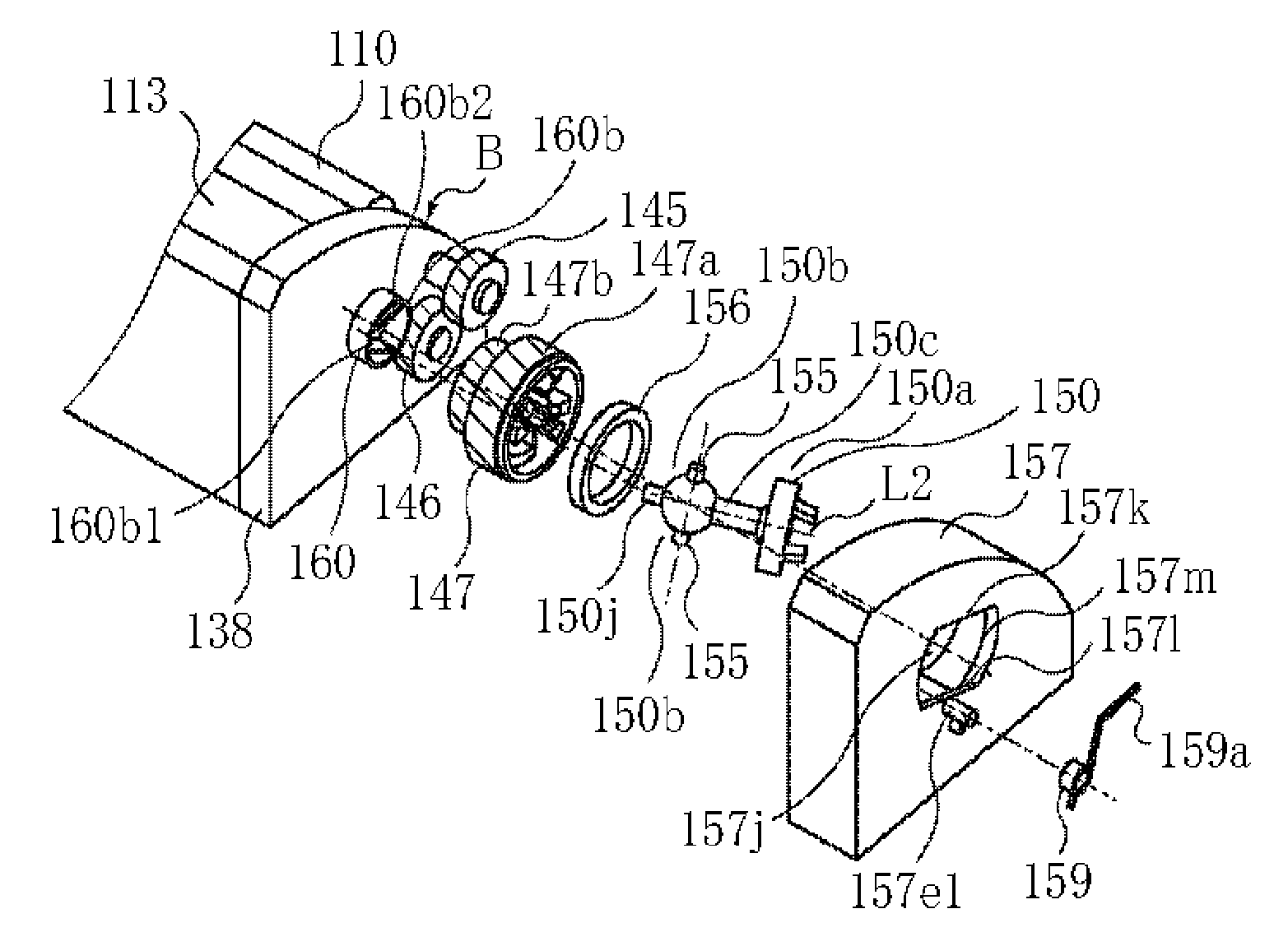 Developing device having movable coupling member for engagement to electrophotographic image forming apparatus