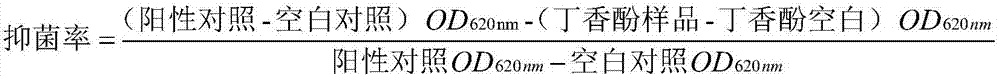 Eugenol combination liquid as well as preparation method and application thereof