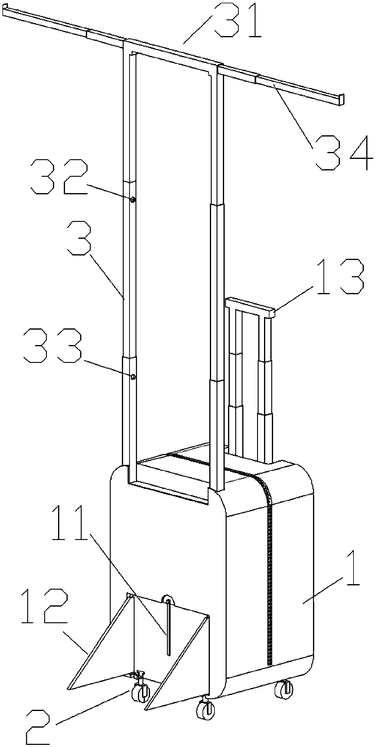 Luggage case with clothes airing function