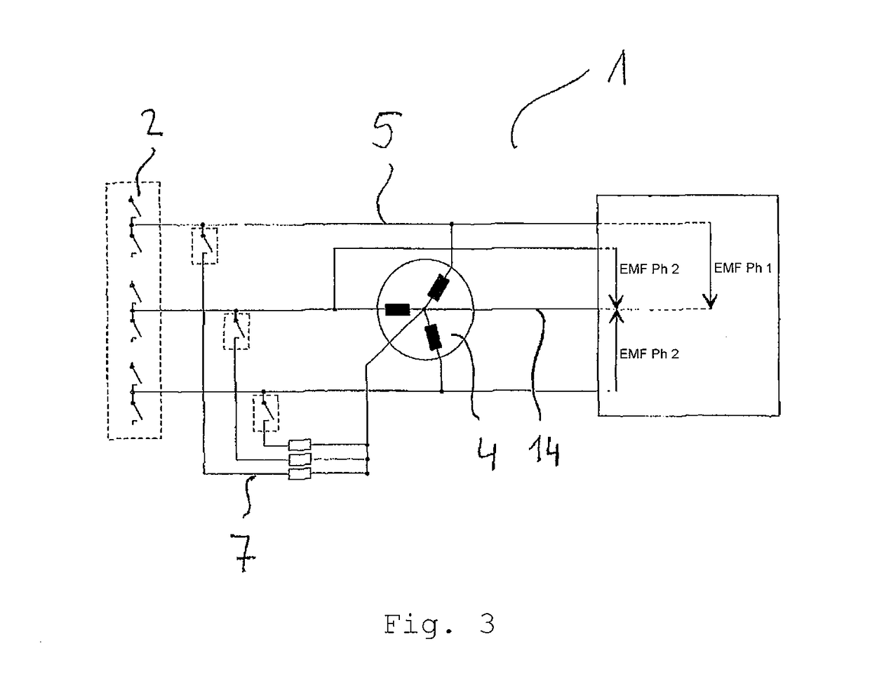 Control circuit and control method for a synchronous machine