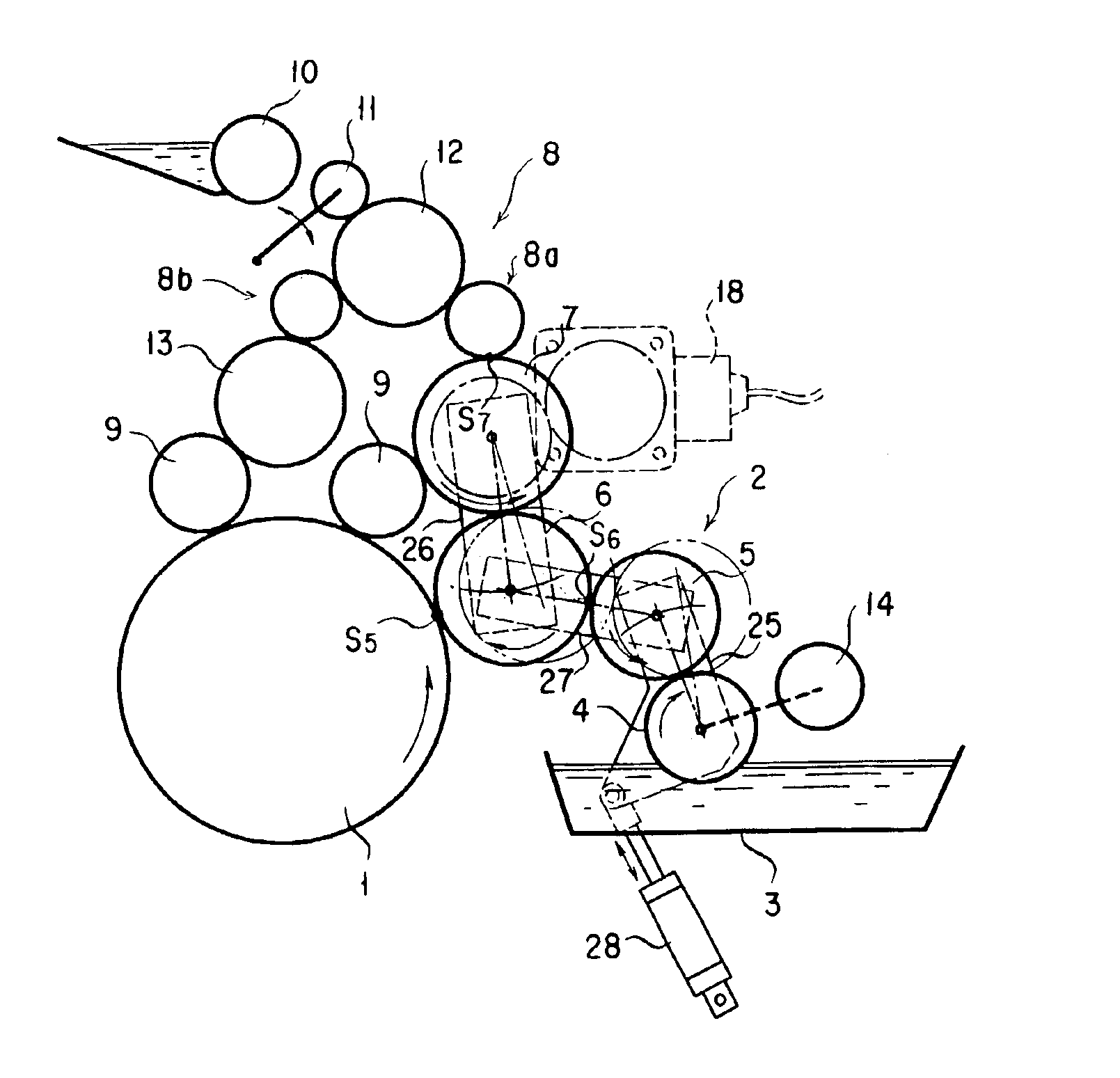 Form dampening roller driving apparatus