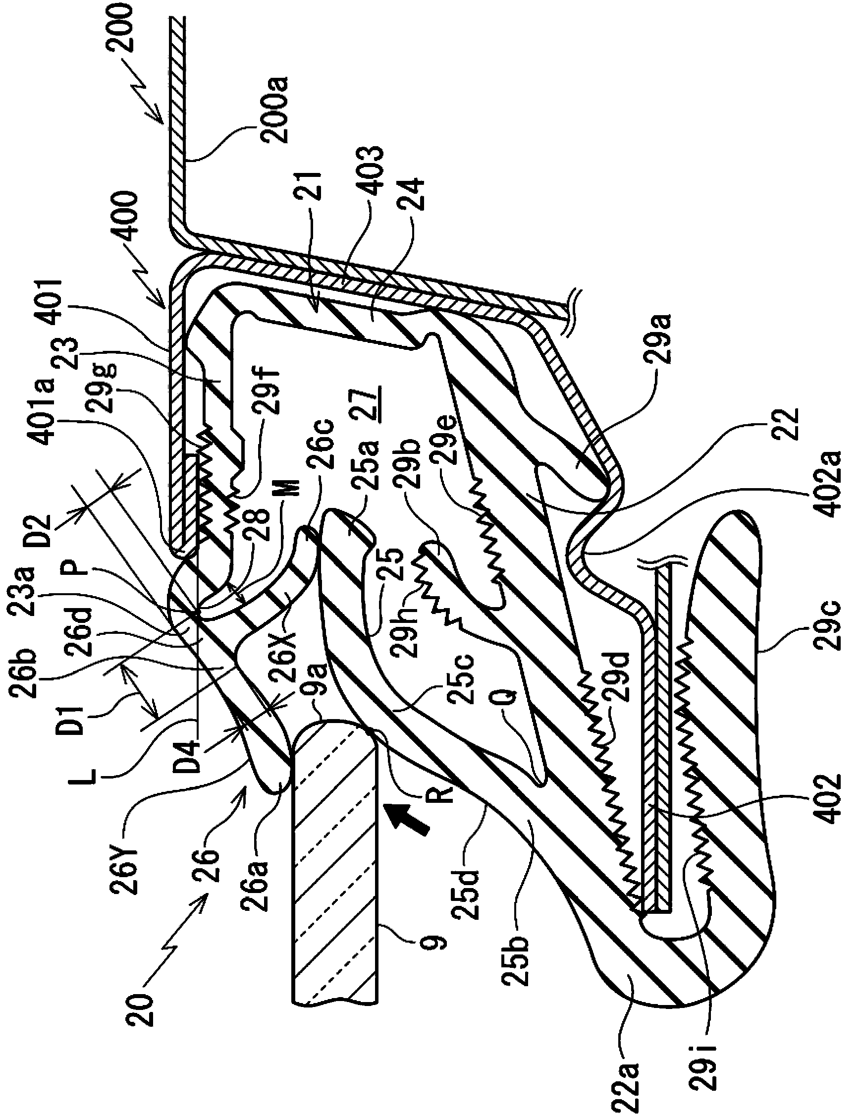 Glass run and method of assembling door glass on glass run