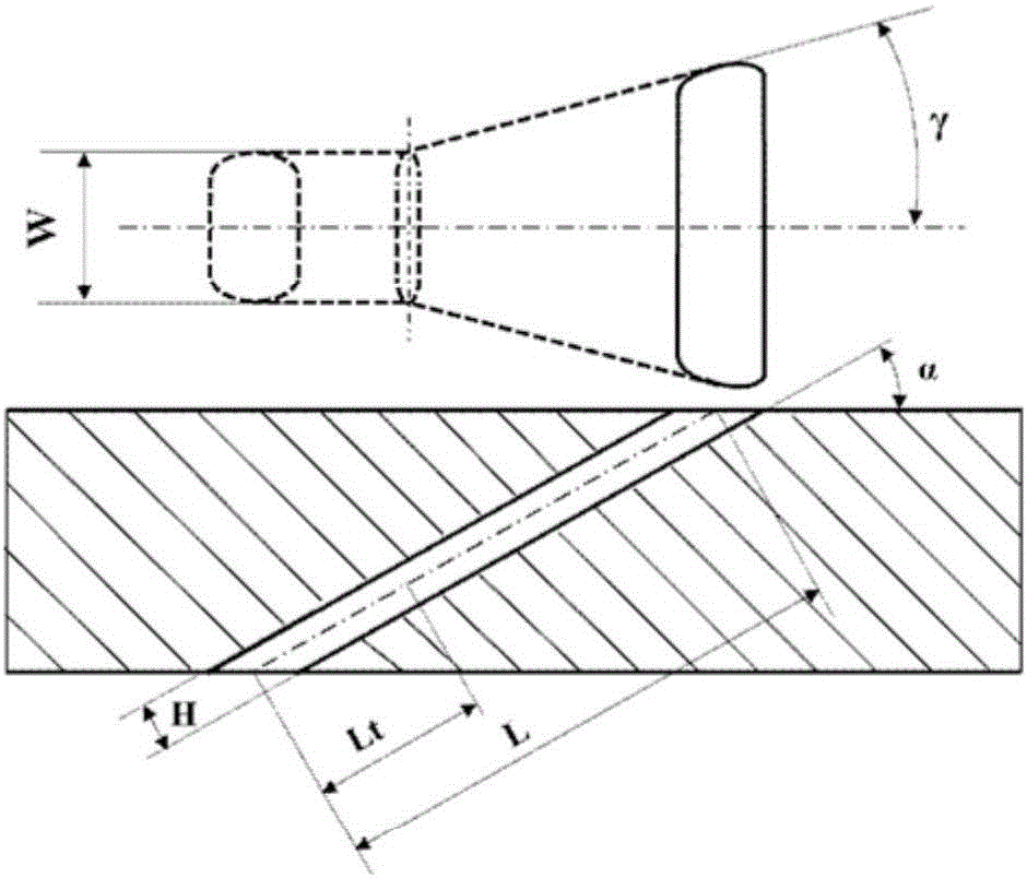 Disperse air film cooling hole structure