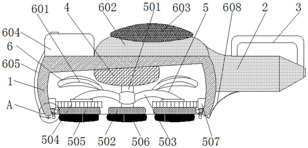 Speaker dust-proof net cleaning device combining inertial dust removal and airflow washing liquid dust removal