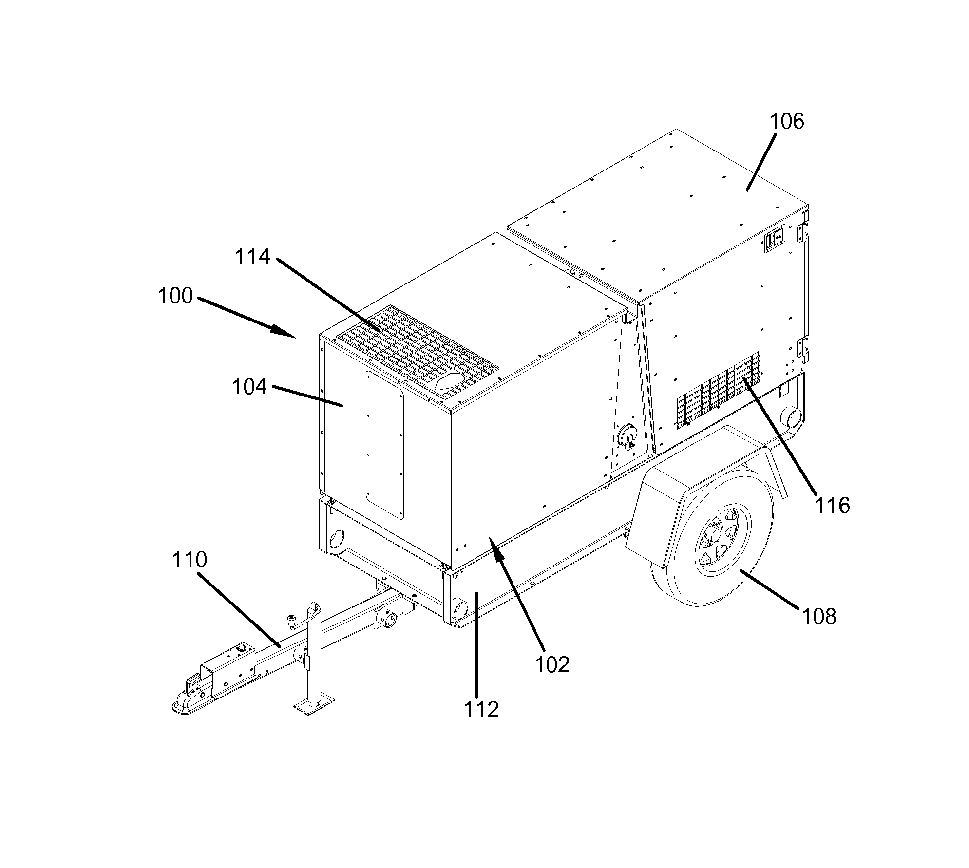 Portable generator housing