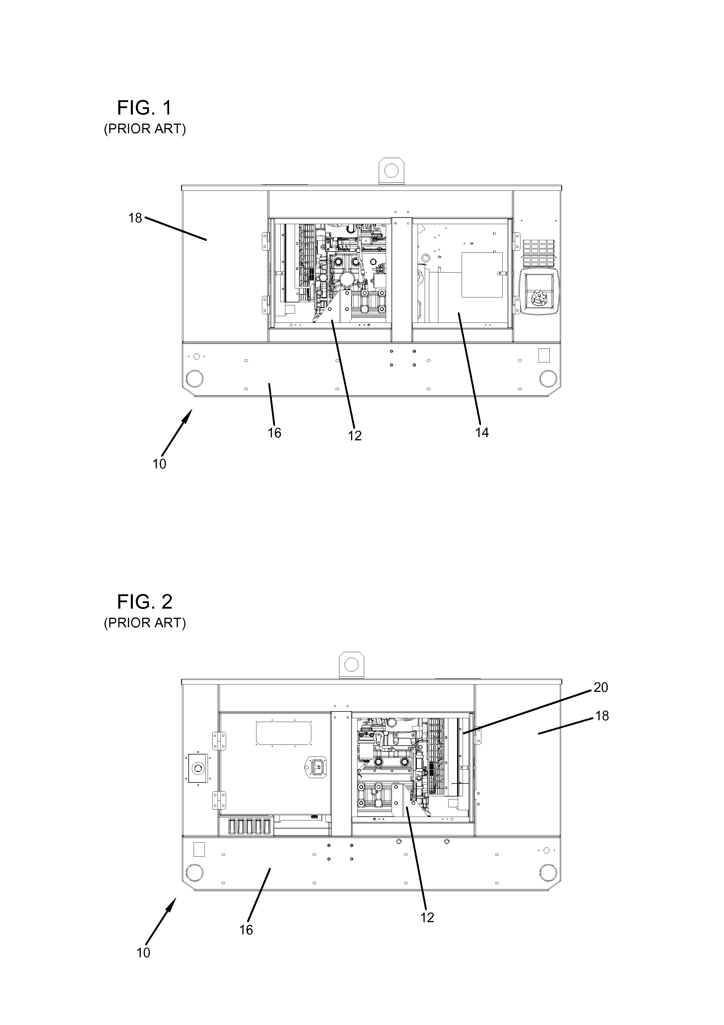 Portable generator housing