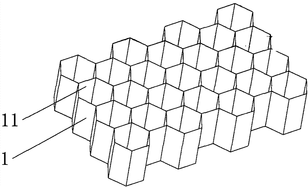 Carbon fiber honeycomb structure and preparation method thereof