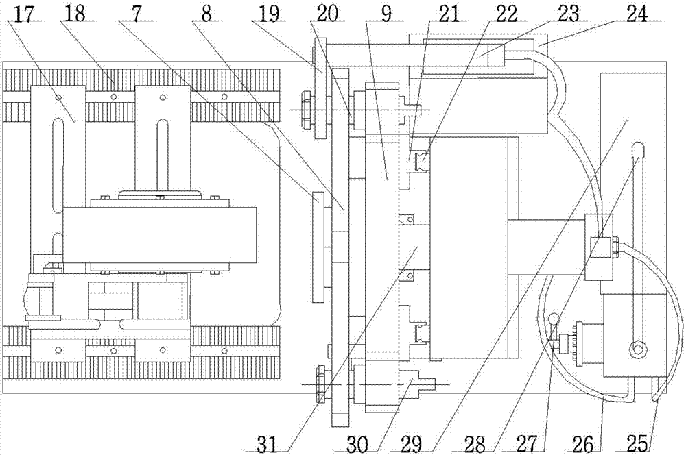 Roller cage shoe rigidity test device with adjustable center height