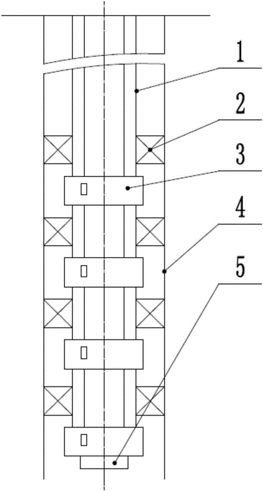 Single-well multi-layer simultaneous injection recovery technique string