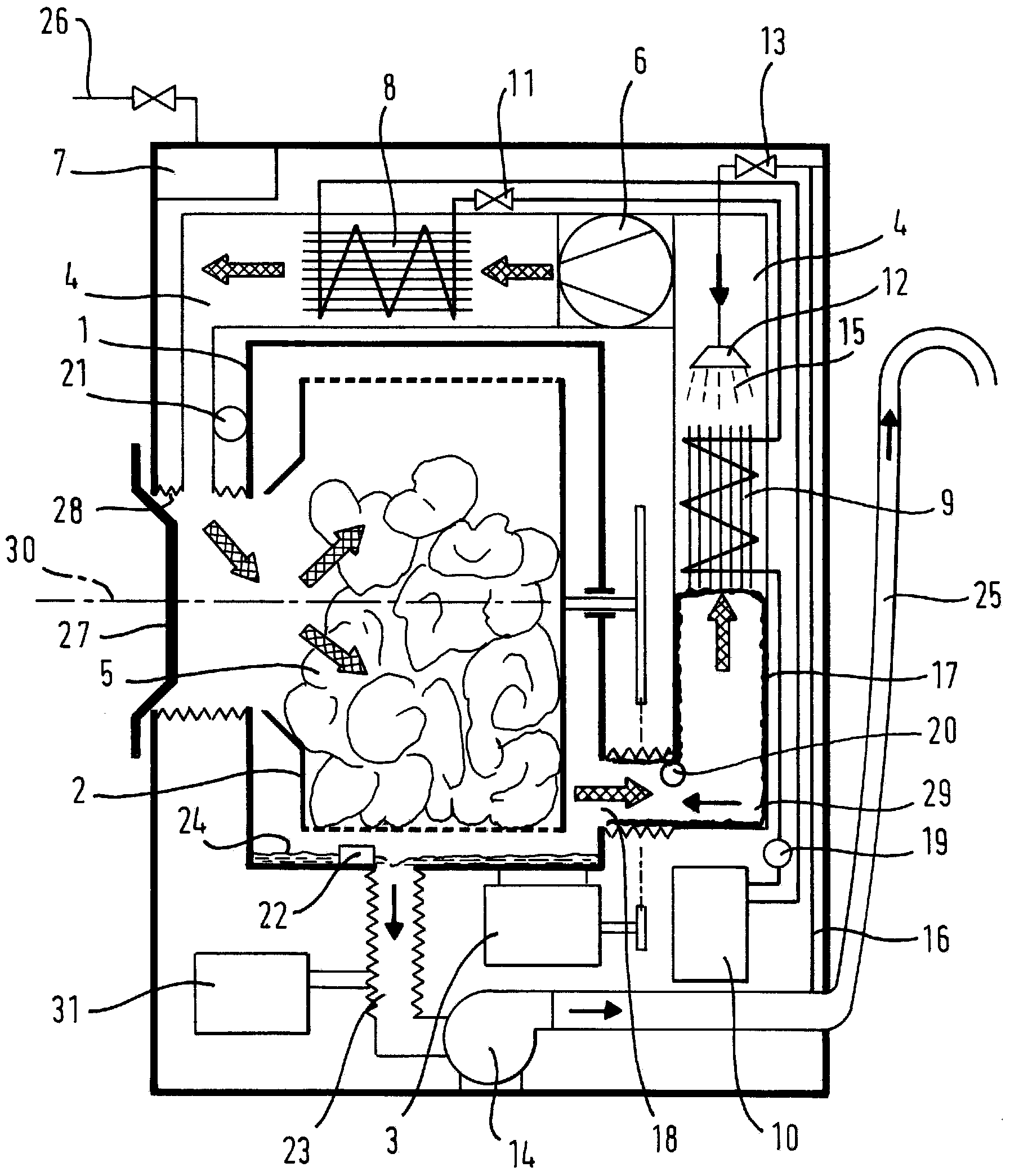 Process For Operating A Washer Dryer With A Heat Pump, And A Suitable Washer Dryer