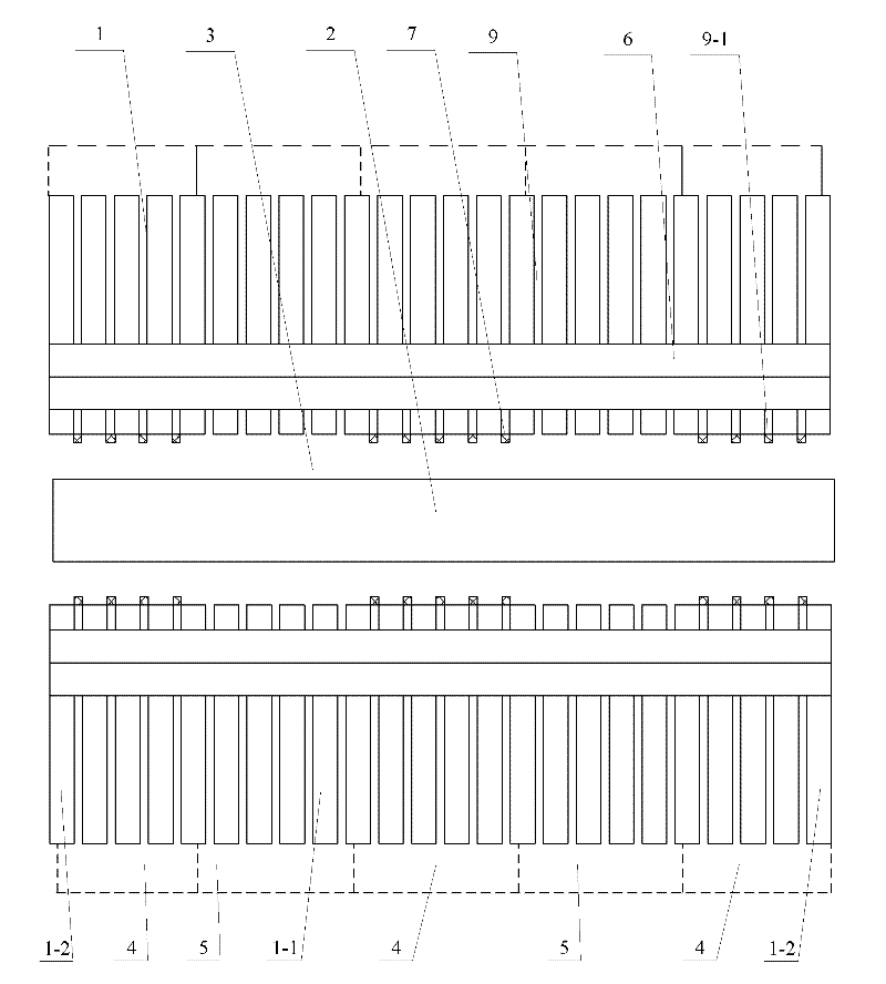 Steam turbine generator provided with axial-radial ventilating and cooling system