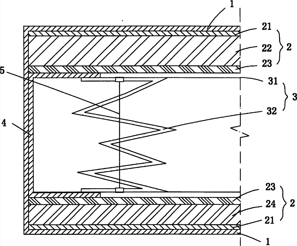 Elastic support component for spring mattress and spring mattress