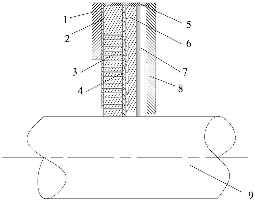 A high-pressure fingertip and carbon fiber brush combined sealing device