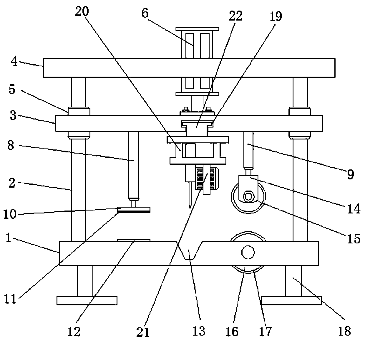 Cutting device for processing multi-axial warp-knitted fabric