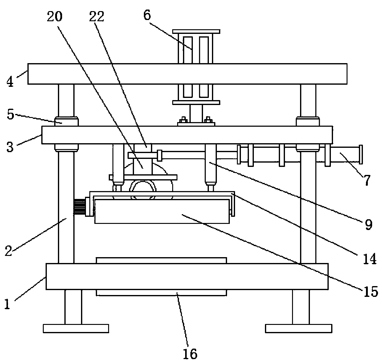 Cutting device for processing multi-axial warp-knitted fabric