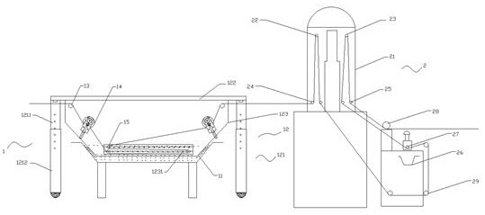 Self-adhesive tape gum dipping and drying system