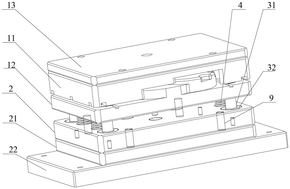 A preloading device for a gear shaft of an air outlet frame